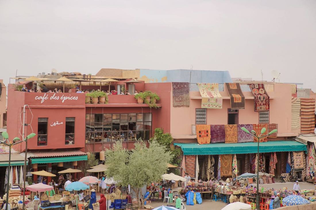 Rooftop cafes in Marrakech  Morocco. Nomad restaurant by The Belle Blog 