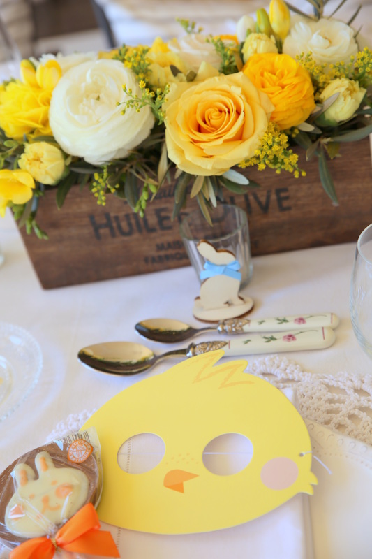 Yellow Easter tablescape by The Belle Blog