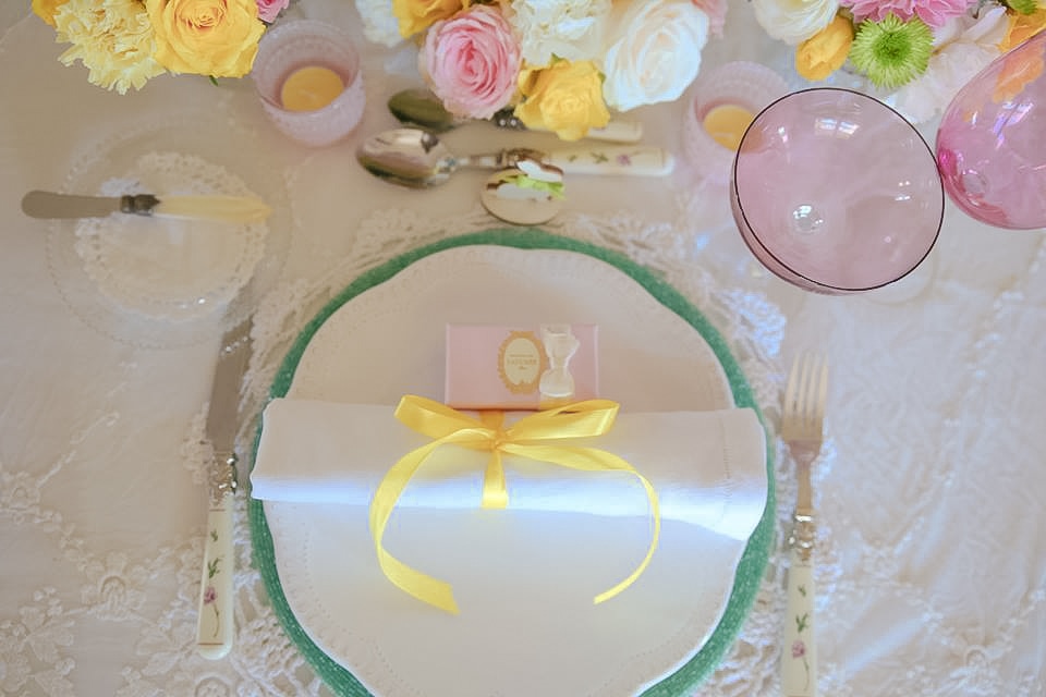 Easter tablescape inspiration with Easter eggs from Laduree Paris by The Belle Blog 