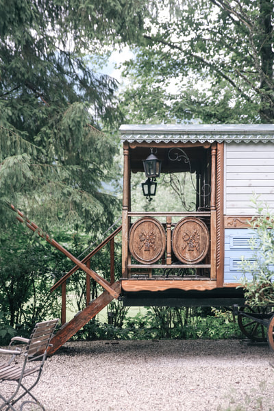 Gypsy wagon glamping, Hallstatt - Austria by The Belle Blog 