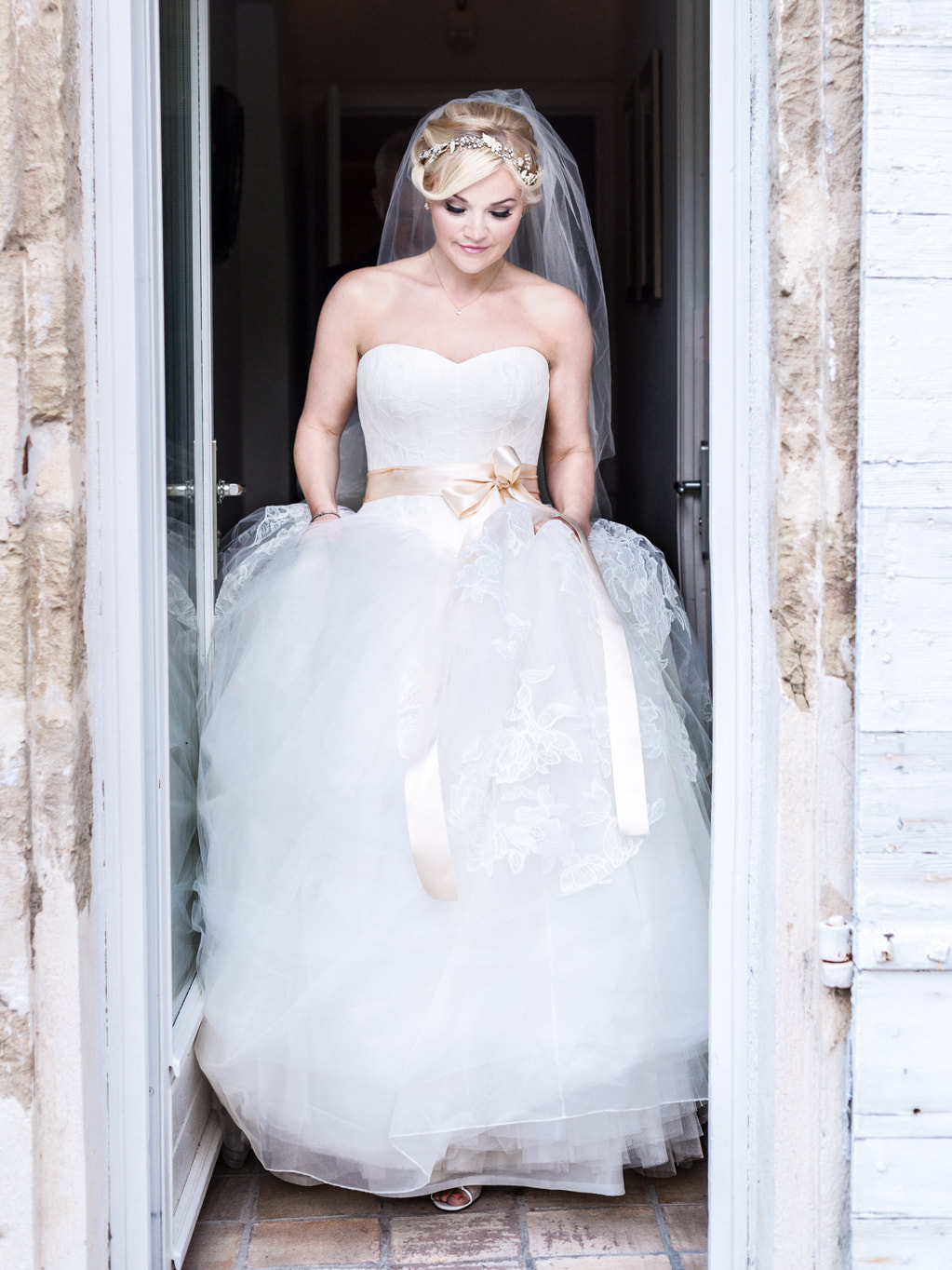 Our wedding in Provence part 2 at Chateau de Massillan by The Belle Blog. Dress by Vera Wang