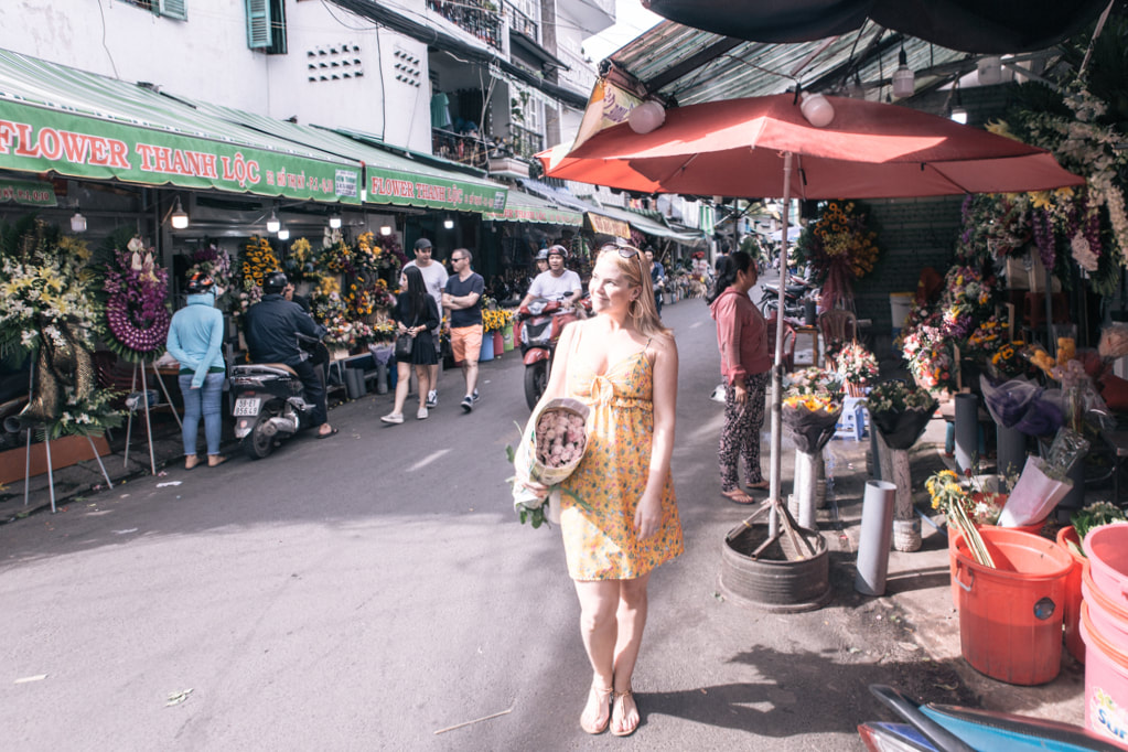 Flower shopping at Ho Thi Ky flower market, Ho Chi Minh City by The Belle Blog
